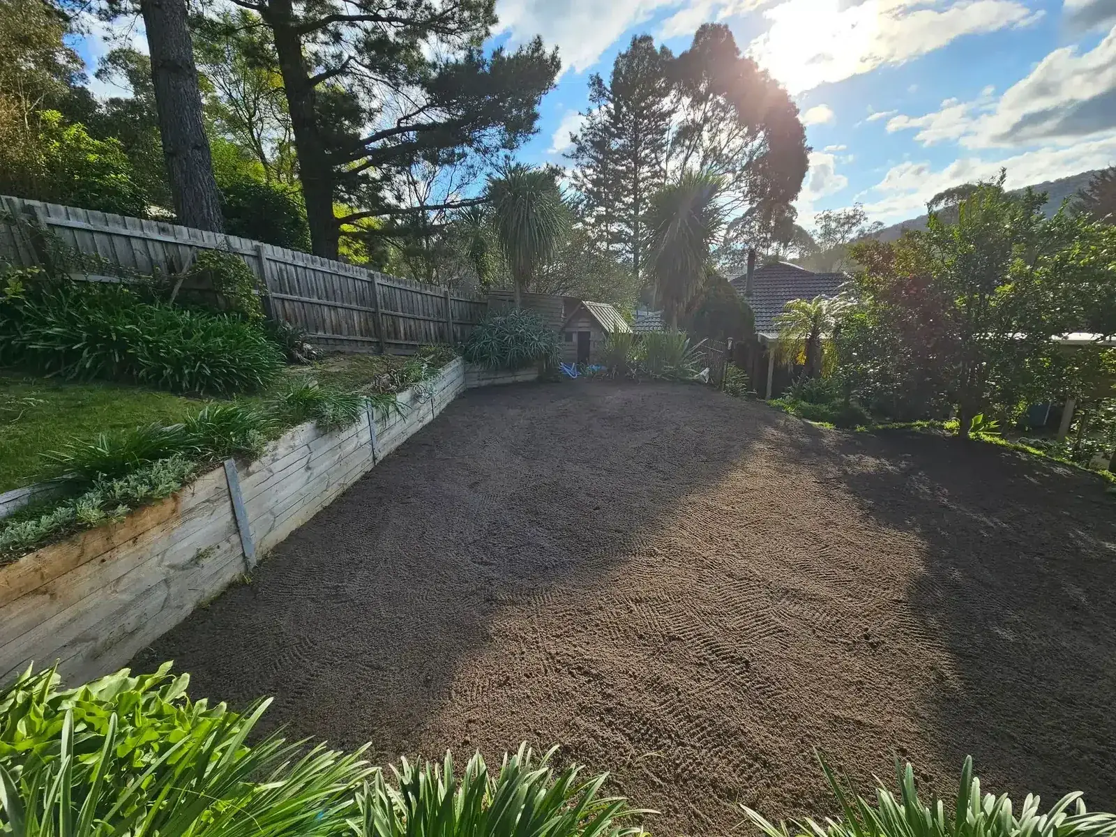 Backyard filled and levelled after pool removal